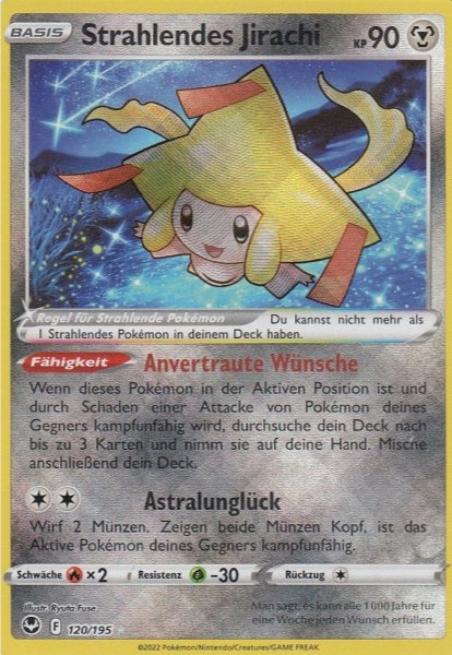 Strahlendes Jirachi 120/195 Silberne Sturmwinde